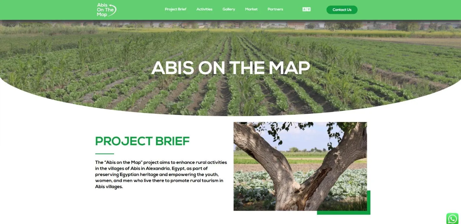 Abis on the Map website on desktop