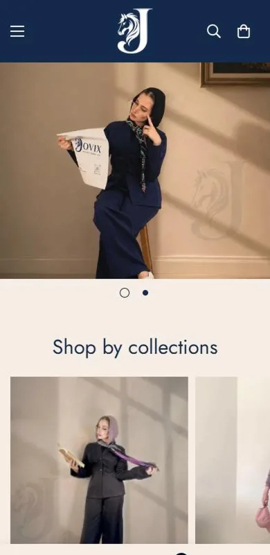 Jovix by Jana website on a phone
