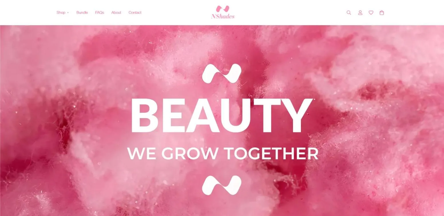 NShades website on desktop