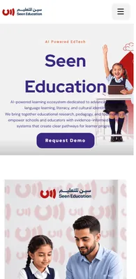 Seen Education website on a phone