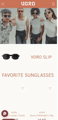 VORO website on a phone